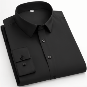 New Cotton Blend Solid Shirts (Black)