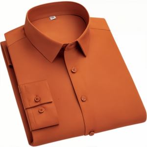 Premium Cotton Blend Solid Shirts (Orange)