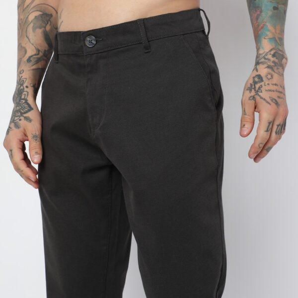 Regular Fit Solid Mid Rise Chinos - Image 5