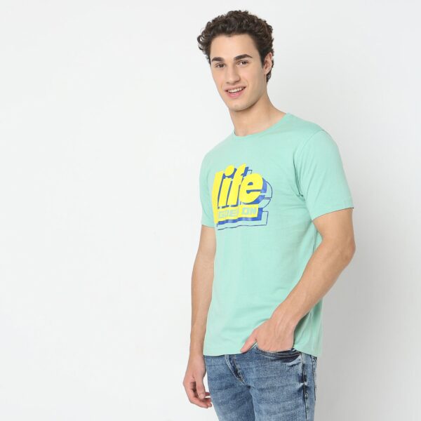 Graphic Tees - "Life" Cotton Jersey Regular Fit T-Shirt *WoW Price* - Image 5