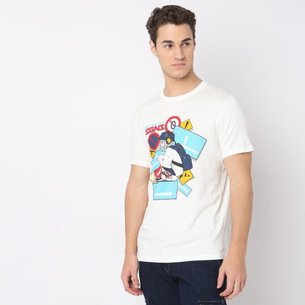 Large Graphic Tees - Cotton Jersey Regular Fit T-Shirt # Value Price - Image 5