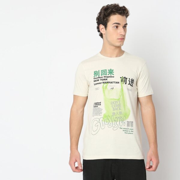 Large Graphic Tees - Cotton Jersey Regular Fit T-Shirt # Value Price - Image 2