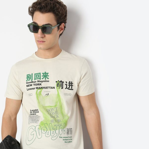 Large Graphic Tees - Cotton Jersey Regular Fit T-Shirt # Value Price - Image 4