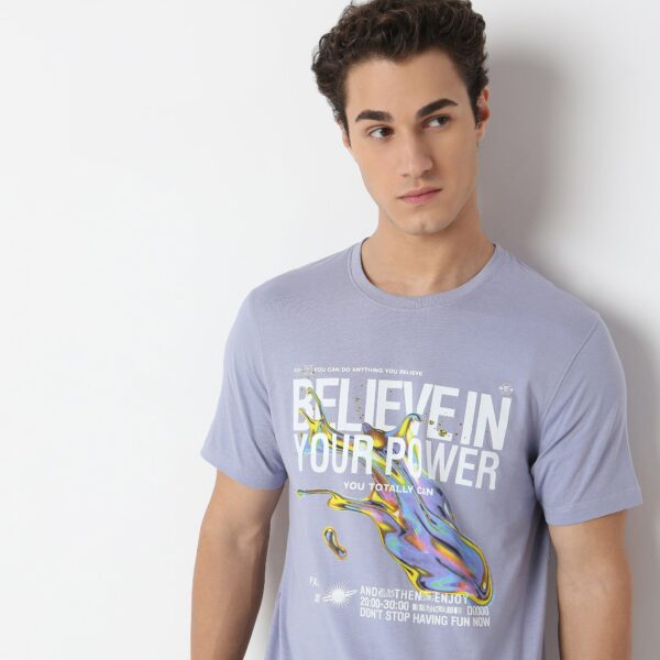 Large Graphic Tees - Cotton Jersey Regular Fit T-Shirt # Value Price - Image 4