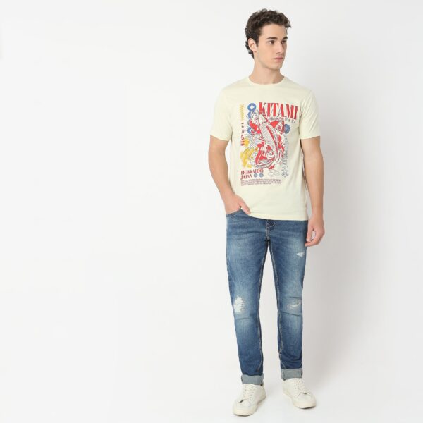 Large Graphic Tees - Cotton Jersey Regular Fit T-Shirt - Image 2