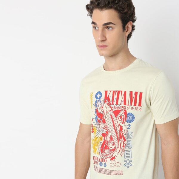 Large Graphic Tees - Cotton Jersey Regular Fit T-Shirt - Image 4