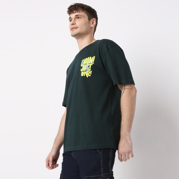 Oversize Graphic Crew Neck Modern Street Slogan T-Shirt - Image 5