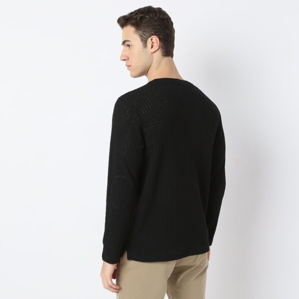 Modern Structured Knit Jersey Tee - Full Sleeves T-Shirt - Image 3