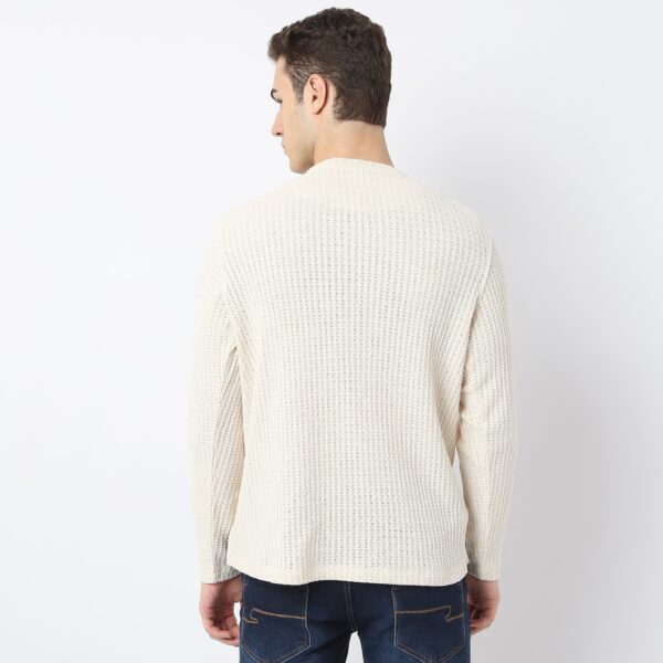 Modern Structured Knit Jersey Tee - Full Sleeves T-Shirt - Image 8