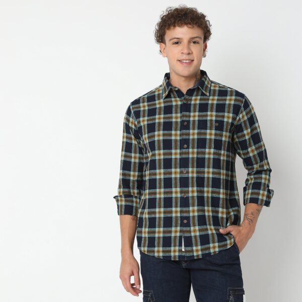 Regular Fit Checkered Shirt - Image 2