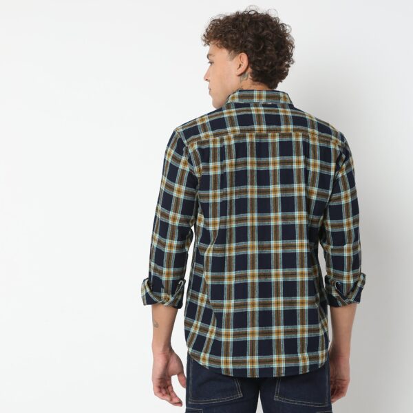 Regular Fit Checkered Shirt - Image 3