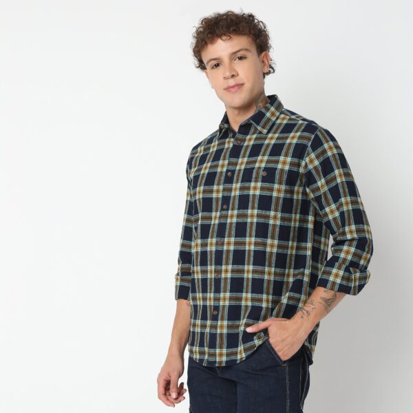 Regular Fit Checkered Shirt - Image 5