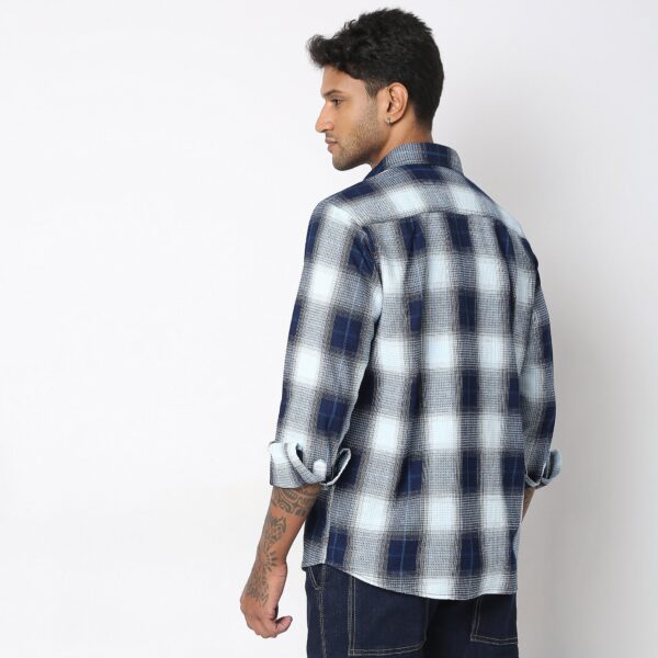 Regular Fit Checkered Shirt - Image 3