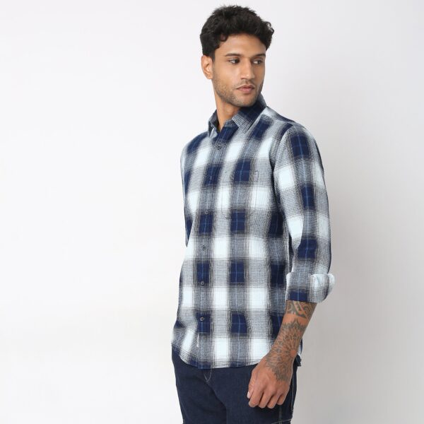 Regular Fit Checkered Shirt - Image 5