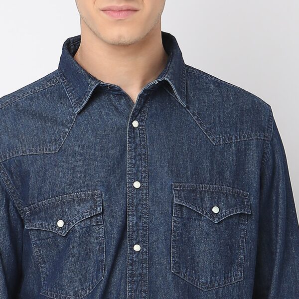 Mountain Shirt™ - Authentic Silk Indigo - Vintage American Style - Regular Fit Shirt - Image 4