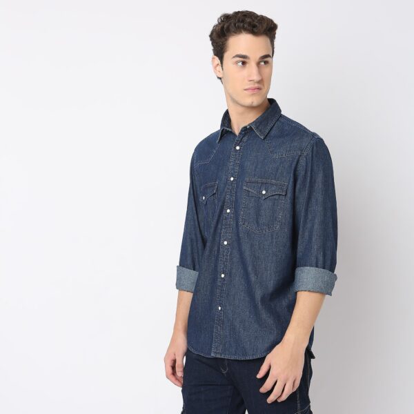 Mountain Shirt™ - Authentic Silk Indigo - Vintage American Style - Regular Fit Shirt - Image 5