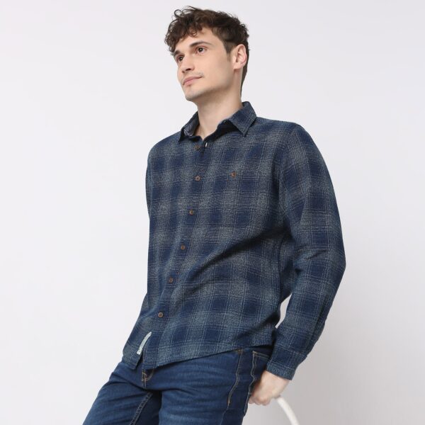 Cruiser™ Shirt - 100% Authentic Indigo Checkered Regular Fit