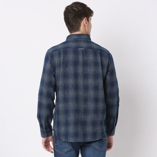 Cruiser™ Shirt - 100% Authentic Indigo Checkered Regular Fit - Image 3