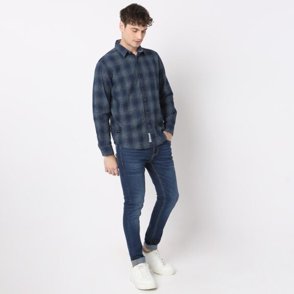 Cruiser™ Shirt - 100% Authentic Indigo Checkered Regular Fit - Image 5