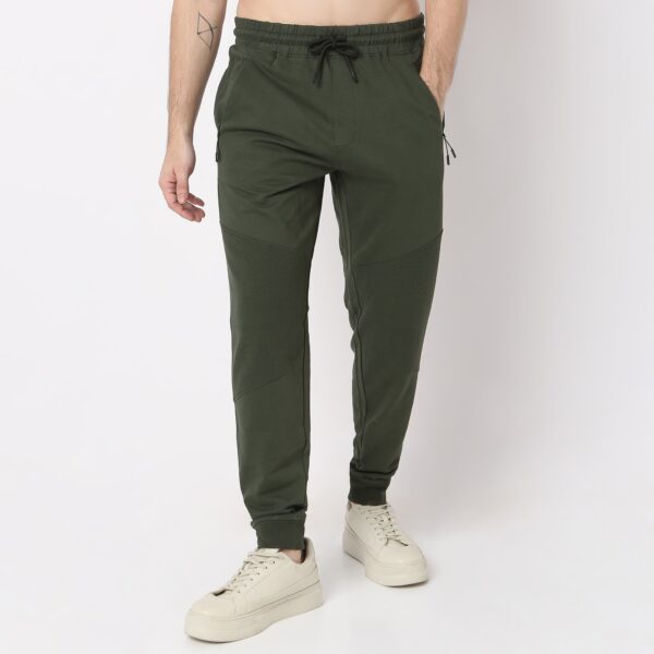 Modern Explorerᵉˣ Stretchable with Ribbed Panel Moto Joggers - Image 7