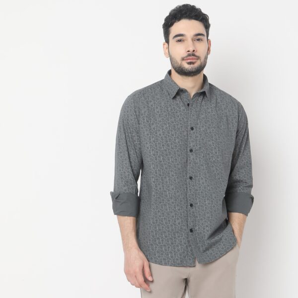 Geometric Print Impression Shirt - Image 2