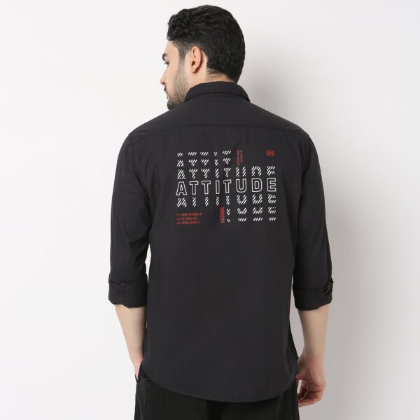 Alpha™ Shirt - Cool Graphic Printed Black Shirt - Soft 100% Cotton - Regular Fit - Image 3