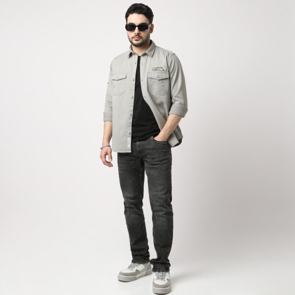 Modern Explorer - Rugged Shirt with Original Flap Pockets - Regular Fit Solid Shirt - Image 6