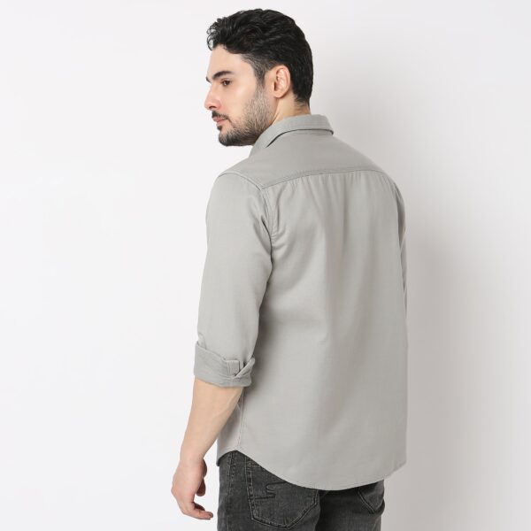 Modern Explorer - Rugged Shirt with Original Flap Pockets - Regular Fit Solid Shirt - Image 8