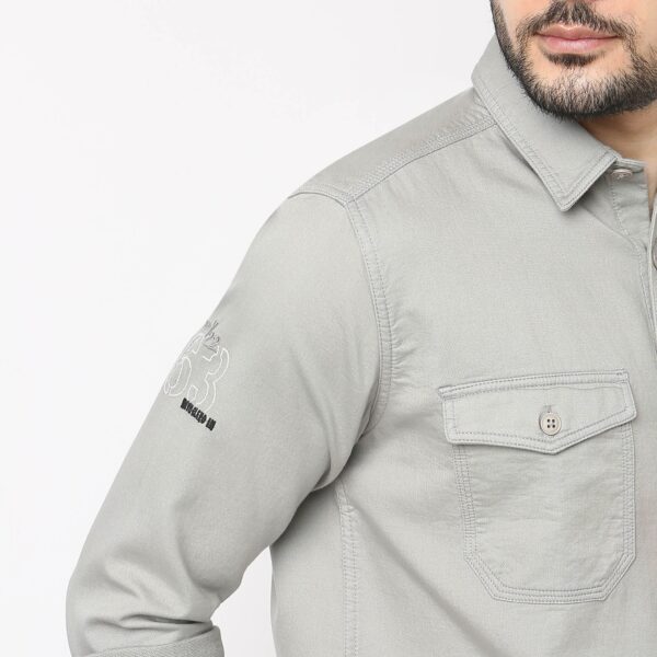 Modern Explorer - Rugged Shirt with Original Flap Pockets - Regular Fit Solid Shirt - Image 9