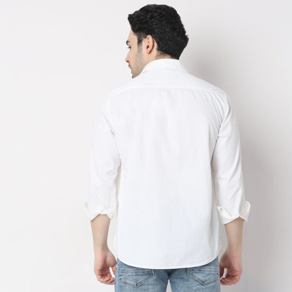 Slim Fit Solid Shirt - Image 8