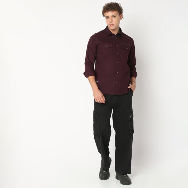 Regular Fit Solid Shirt - Image 7