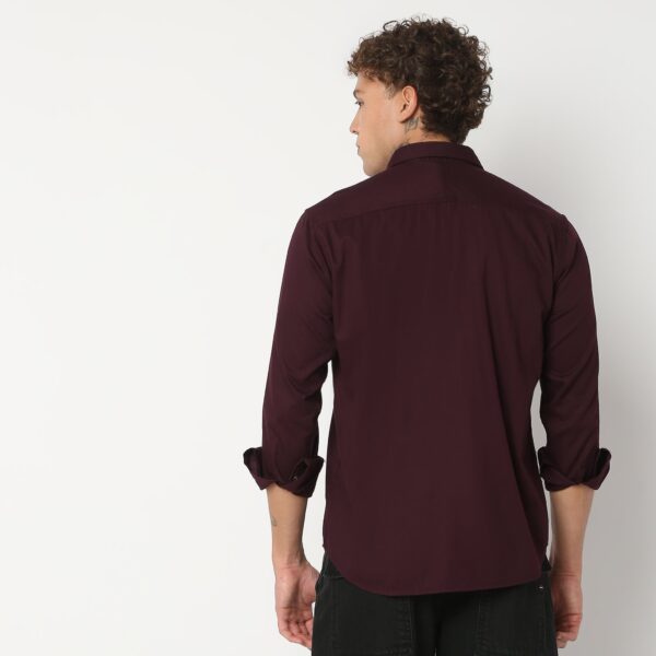 Regular Fit Solid Shirt - Image 8