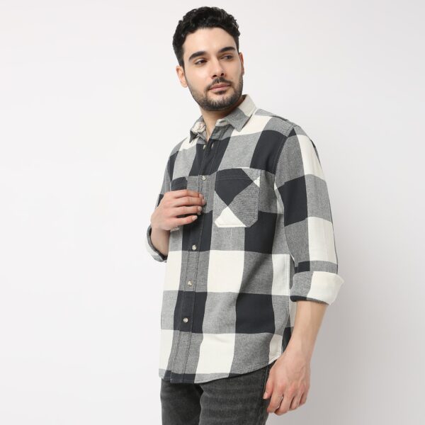 Moodᵉˣ Shirts - Raw Cotton Yarn Dyed Bold Checks - Regular Fit - Image 5