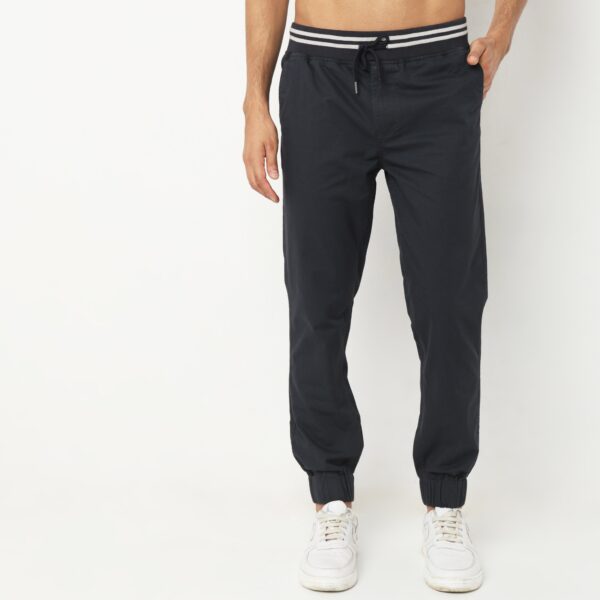 TravelJog™ - Contrast Waist Stripe. Modern Smart Easy & Casual Travel Friendly with East - Mid Rise Joggers - Image 2