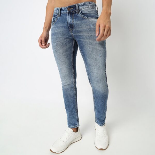 Union of Denim® - Origin Acid Vintage Indigo Tappered Crop Fit Jeans with Efast® Stretch - Image 2