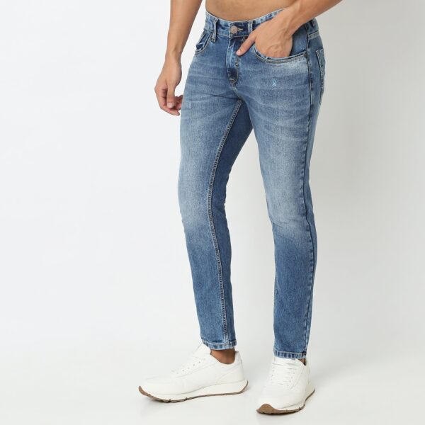 Union of Denim® - Origin Acid Vintage Indigo Tappered Crop Fit Jeans with Efast® Stretch - Image 5