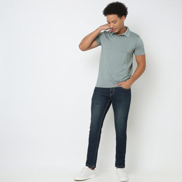 Union of Denim® - Origin Indigo Denim Tint Wisker Vintage Wash - Tappered Fit Jeans with Stretch