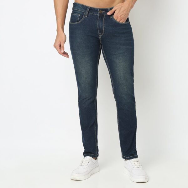 Union of Denim® - Origin Indigo Denim Tint Wisker Vintage Wash - Tappered Fit Jeans with Stretch - Image 2