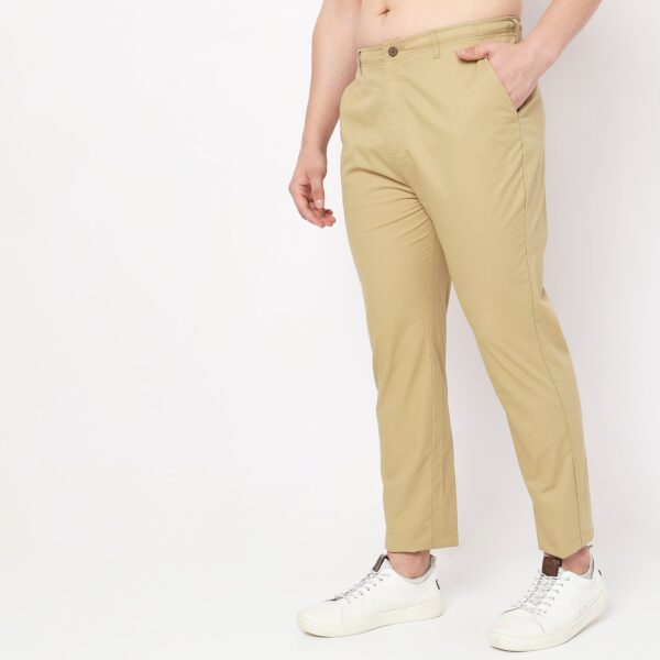 Relaxed Fit Solid Mid Rise Chinos - Image 7