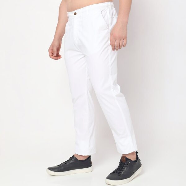 Relaxed Fit Solid Mid Rise Chinos - Image 12