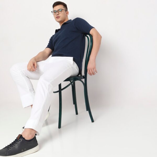 Relaxed Fit Solid Mid Rise Chinos - Image 14