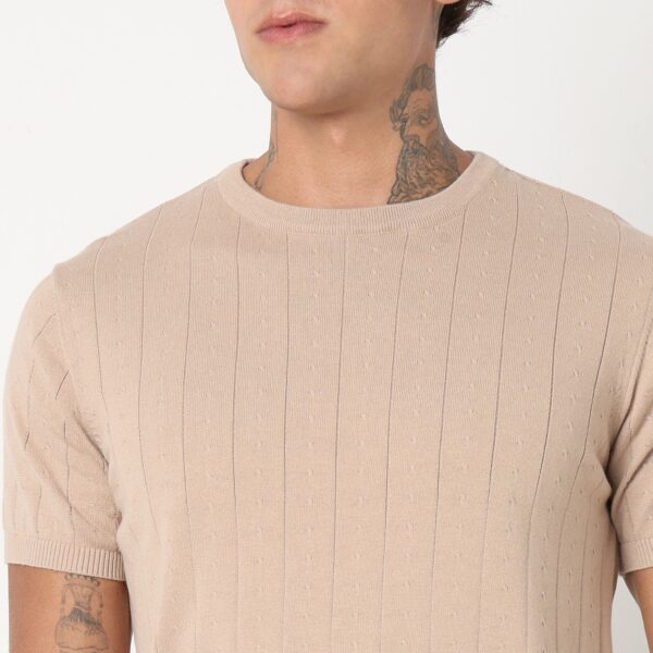 Hand Knit Jersey™ Modern Smart Vertical Dobby Flat Knit Regular Fit  T-Shirt - Image 9