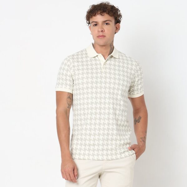 Regular Fit Printed Polo T-shirt - Image 2