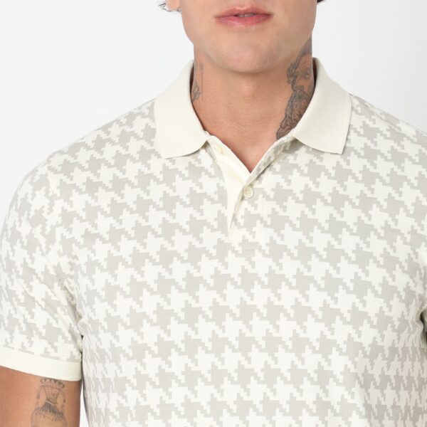 Regular Fit Printed Polo T-shirt - Image 4