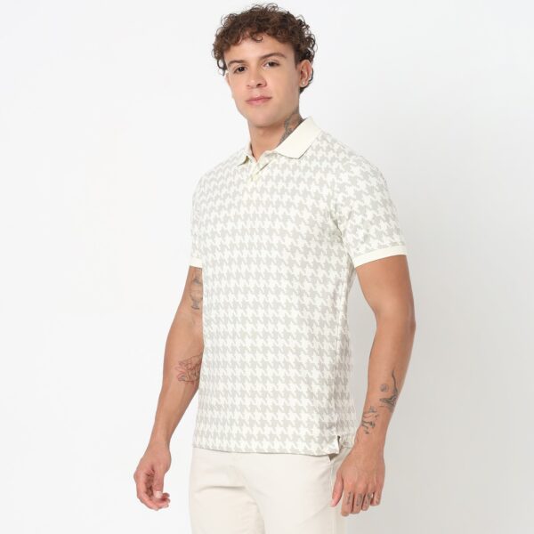 Regular Fit Printed Polo T-shirt - Image 5