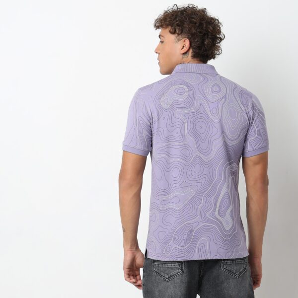 Regular Fit Printed Polo T-shirt - Image 3