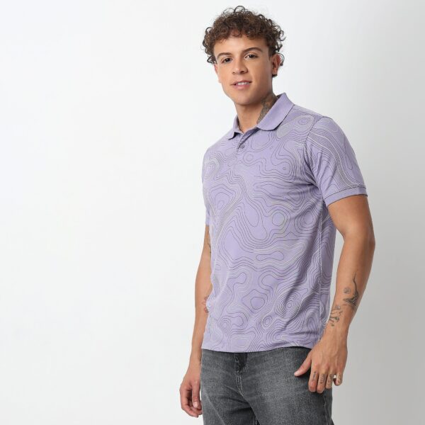 Regular Fit Printed Polo T-shirt - Image 5