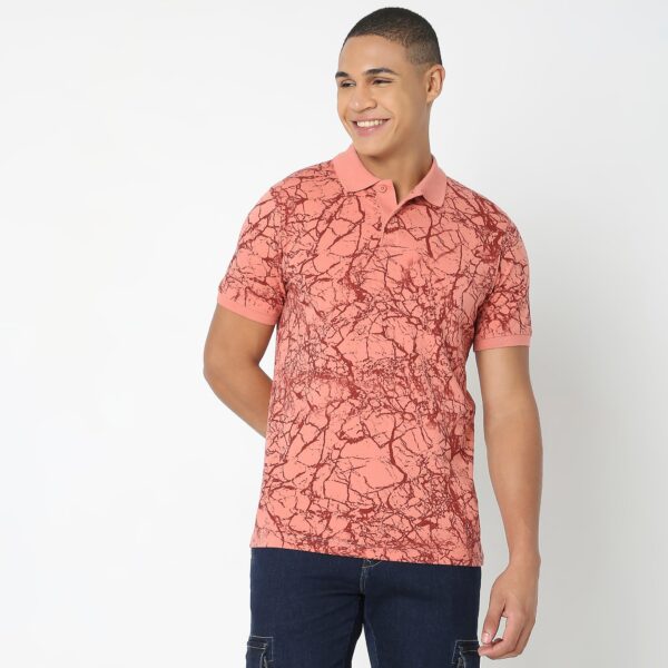 Regular Fit Printed Polo T-Shirt - Image 2