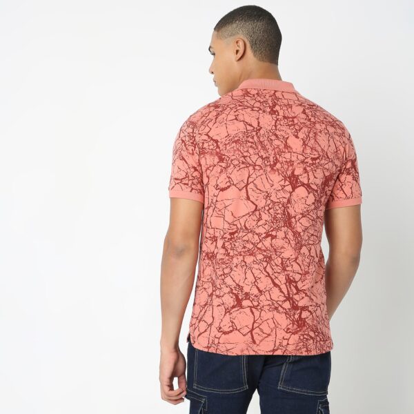 Regular Fit Printed Polo T-Shirt - Image 3