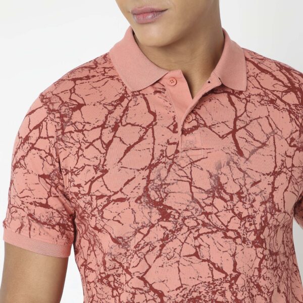 Regular Fit Printed Polo T-Shirt - Image 4